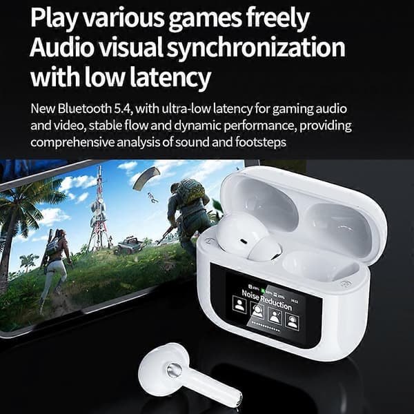 Typ B YW07 Bluetooth In-Ear Headset Trådlösa Hörlurar med Touch Screen Laddningsfodral