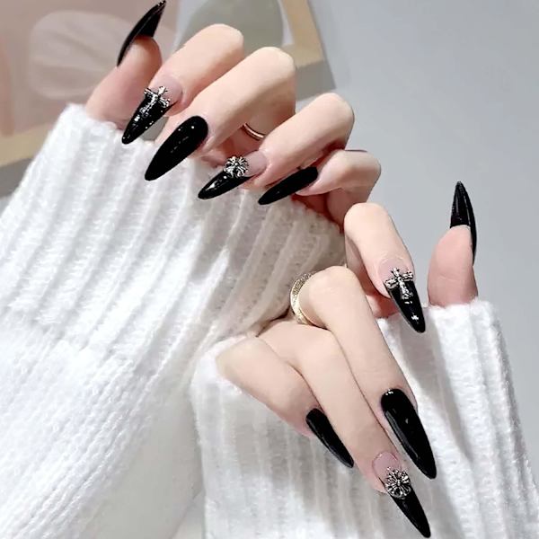 Dubbla nagelformar, 288 st gelnagelförlängningsform nagelförlängningstips full täckning akryl nagelformar nagelkonst manikyrverktyg