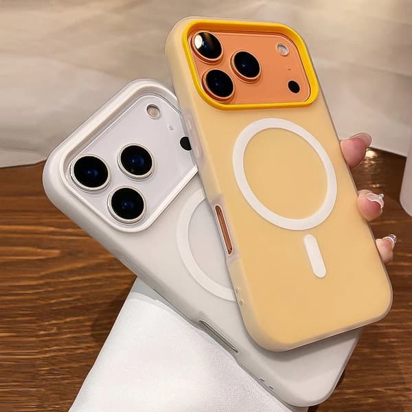 iPhone 18 Pro Max Jelly Magnetiskt Mobilskal, Tvådelat Matt Minimalistiskt Stötsäkert Skyddsfodral