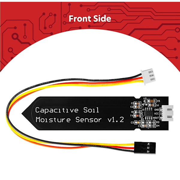 Maaperän kosteusanturi Kapasitiivinen kosteusmittari Moduuli V1.2 Yhteensopiva Arduino ja Raspberry Pi Sisältää e-kirjan!