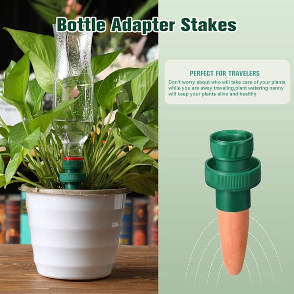 Flaske Adapter Selvvannende Pigger, Terrakotta Plantevanningspigger, Bruk med Cola-flasker 5pc red ceramic