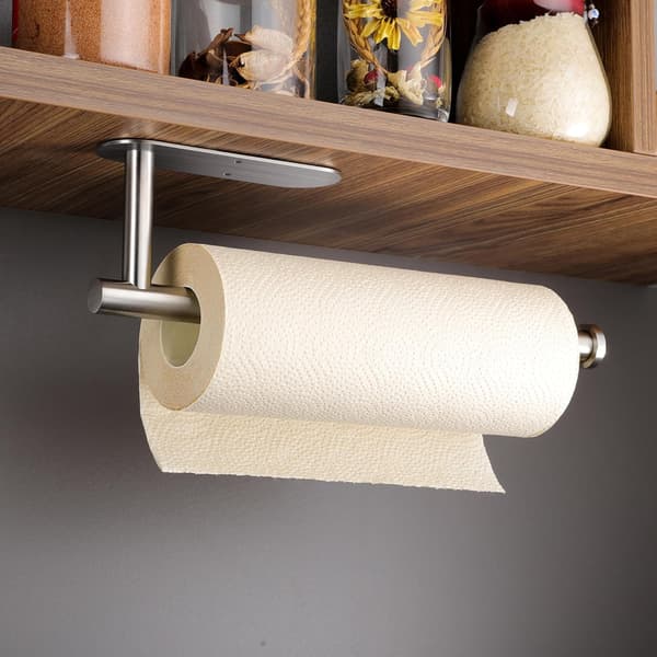 Keittiöpaperiteline ilman porausta - itseliimautuva paperiteline Silver