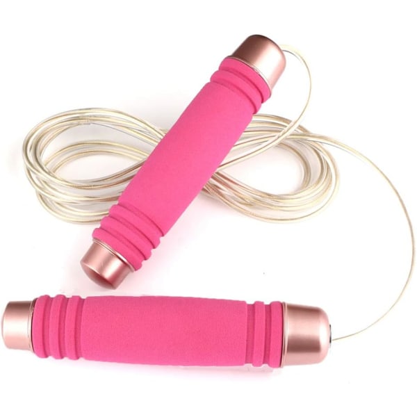 Weighted Jump Rope for Handle,Adjustable TPU Wire Rope with Bearing Comfortable Foam Handle Skipping Rope for Workout and Fitness Training