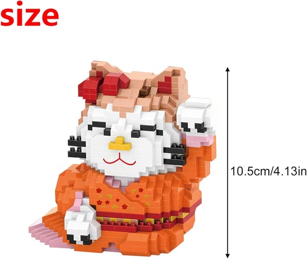 Mikrobyggstenar Mini Pet Building Toy Bricks för barn Fortune Cat model 4572