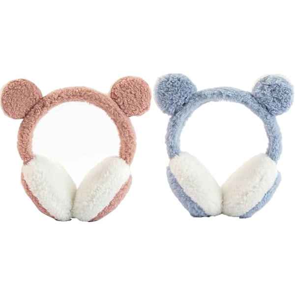 2 PCS Ear Warmers Women's Earmuffs for Bear Winter for Women