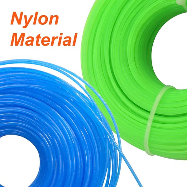 Universal Nylon Erstatning Rund Trimmertråd Gress Trimmer Tråd, Diameter 1.6mm x 100m Lengde, 2 Rull (Grønn + Blå)