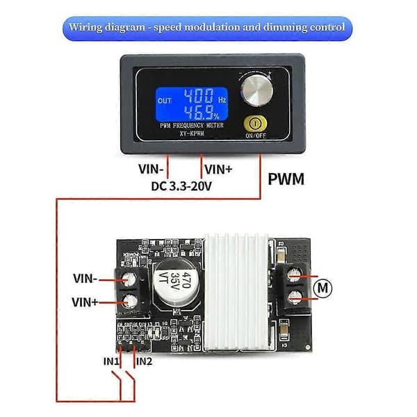 15a Reversibel DC-motorvarvtalsregulator 3-20v Motorvarvtalsregulator Positiv Omvänd Hastighet