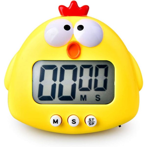 Kök Timer, Digital Matlagningstimer med Magnetisk, LCD Storbilds Visuell Klocka för Matlagning Baka Sport Spel yellow 7.56 x 5.51 x 2.01 inches