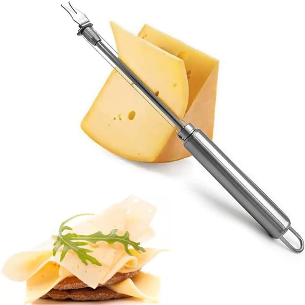 Ostskärare Linjär ostskärare i rostfritt stål för att skära mjuk, halvhård och hård ost köksredskap