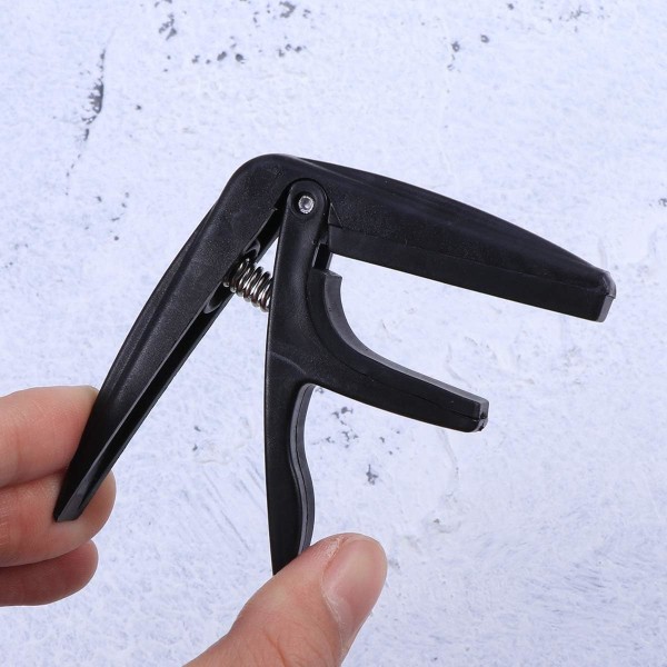 Profesjonell Ukulele Capo Enhånds Rask Bytte Ukulele Capo Sink Legering Gitardeler Tilbehør Black