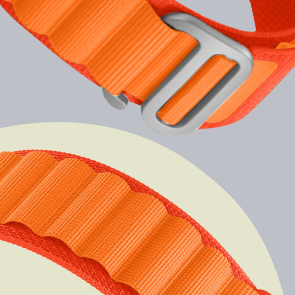 Kompatibel med Galaxy Watch 5 / 5 Pro / 4 Rem Justerbart Nylon Spänne Orange