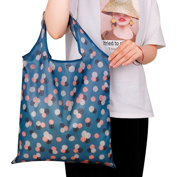 1 st återanvändbar shoppingväska, hopfällbar, tvättbar A 38*45cm
