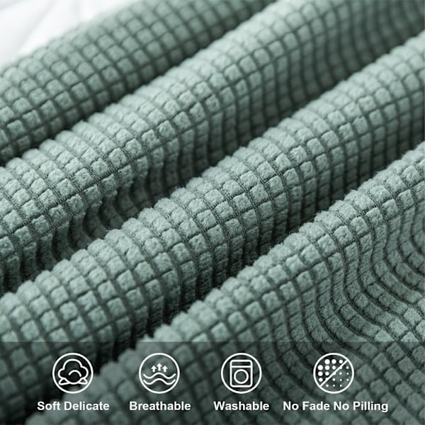 Huvudgavelöverdrag för enkelsäng, Polarfleece Dammskyddande Huvudgavelöverdrag, Stretchbar Huvudgavelskydd (Mörkgrå, 150cm) Dark Gray