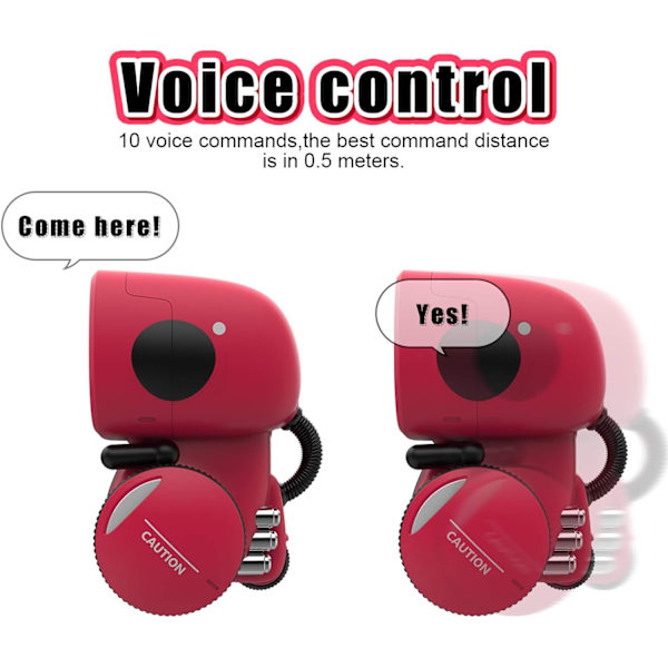 Kid Intelligent Robot Toys- Voice& Touch Control, Children Smart Robotic Toys for Girls, Recorder&Speak Like You rose red 3.9*3.7*5.1 inch