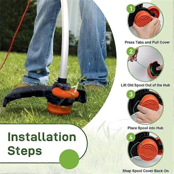 1 stk. RS0011 Spolehette Kompatibel for Black & Decker Gressklipper Reservedel