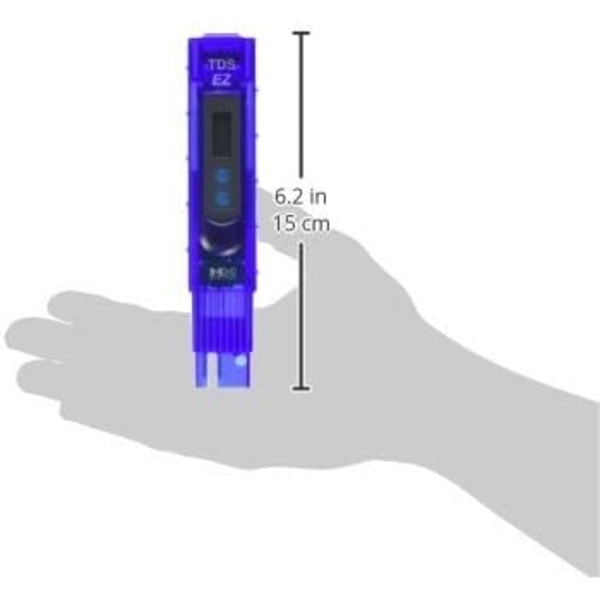 TDS-EZ Vandkvalitet TDS-tester, 0-9990 ppm måleområde, 1 ppm opløsning, nøjagtighed på +/-3% aflæsning