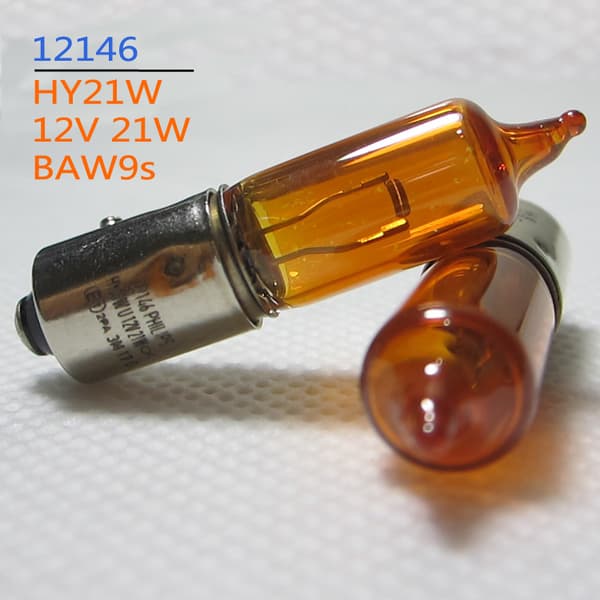 Set med 2 HY21W Halogen Billampor BAW9S 12V