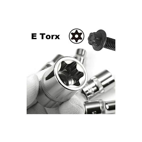 14-delars E4-E24 E-Torx Hex Hylsnyckelsats
