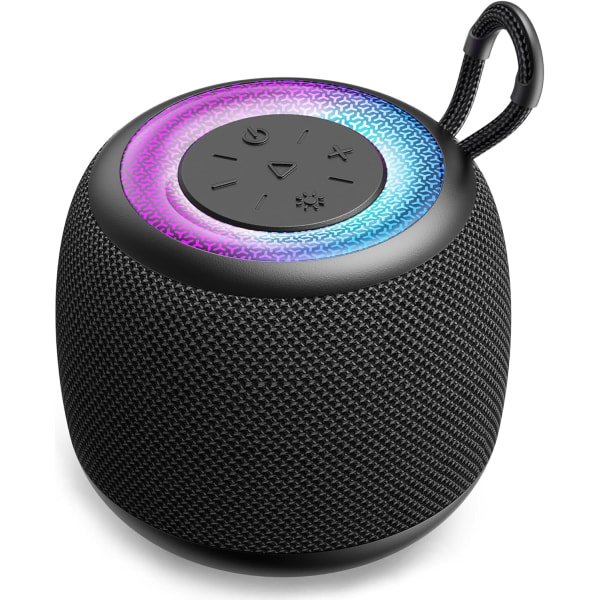 Bluetooth -högtalare Mini Bärbar trådlös utomhushögtalare med RGB-ljus 360° Surround Stereo Bas Bluetooth V5.3