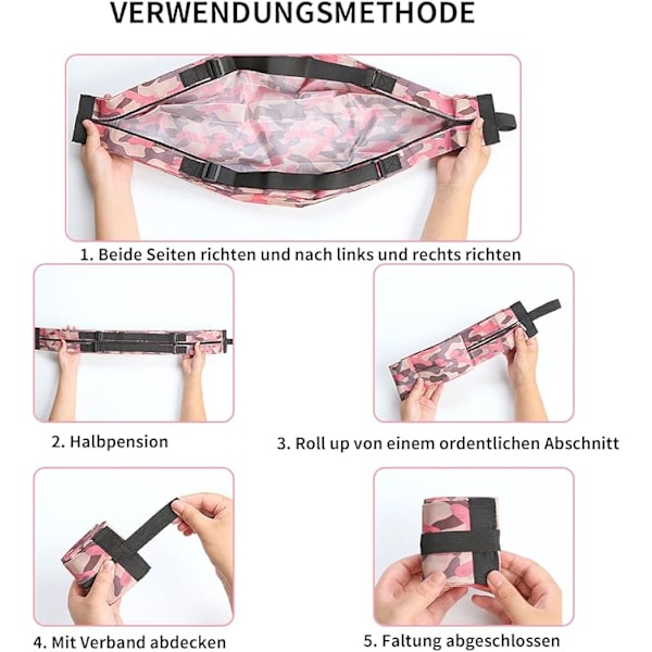 Foldbar miljøvenlig indkøbspose, vandtæt indkøbspose D 50*30CM