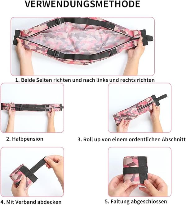 Sammenleggbar, miljøvennlig handlepose, vanntett handlepose A 50*30CM