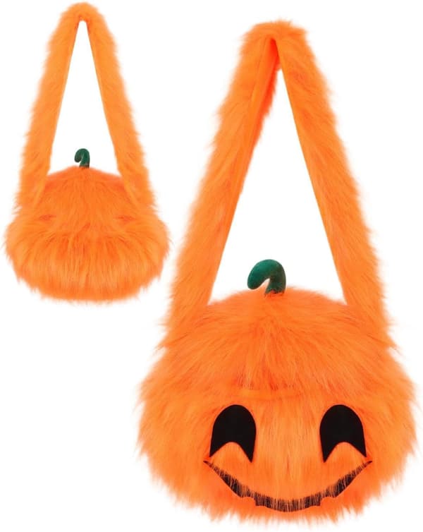 1 PC Halloween godteposer - Gjenbrukbare gresskarformede bærevesker og godtebøtter med håndtak