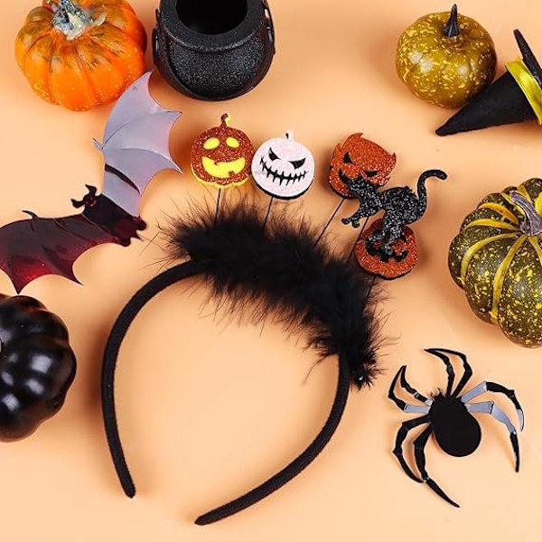 Halloween Hårbånd, Søte Edderkopp Gresskar Heks Spøkelse Hodebånd Partyposer Fyll Girl