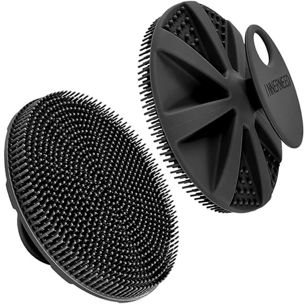 BEAUTAIL Silikon Kroppsskrubb 5:e Generationen 2-pack, Mjuk Exfolierande Duschborste för Känslig Hud, Silikonborst