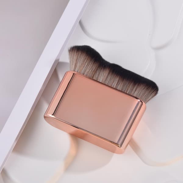 Selvbrunerbørste Blød Børste Bærbar Selvbruningsbørste Selvbruner Ansigtsbørste Til Krops- & Benmakeup (Rose Gold)
