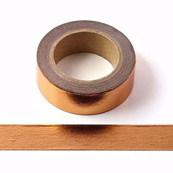 Solid Folie Washi Tejp Dekorativ Självhäftande Maskeringstejp 15mm x 10 Meter