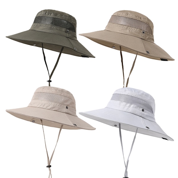 Dam solhatt utomhus sommar vandringshatt damskydd keps, hopfällbar Army Green 56-60cm