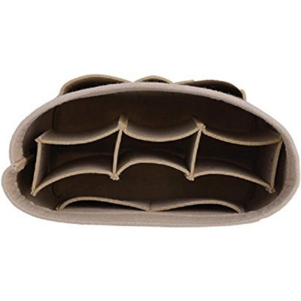 Plånboksorganiserare, Filtväska Organiserare För Handväska (Liten, Beige)
