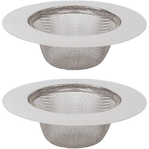 2 st rostfria duschsilar, köksavloppssil, diskhossil Silver D
