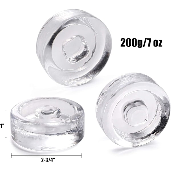 9 Pakning Fermenteringsvekter i Glass med Lett Grep Håndtak, 7 × 7 × 2.5 cm Fermenteringsvekter for Mason Krukke med Bred Åpning