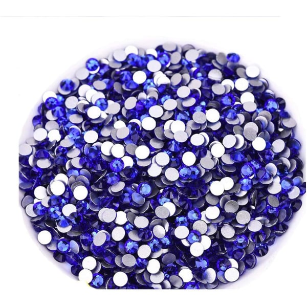 576 stk lim fiks flatback rhinestones glass diamanten gems for negl kunst håndverk dekorasjoner klær sko Sapphire 576pcs