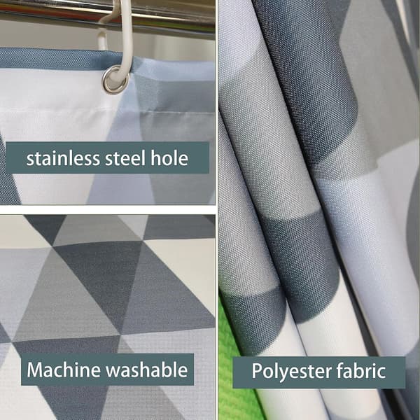 Polyester dusjforheng 180 x 200 cm, vanntett og muggsikkert dusjforheng, vaskbart Ride