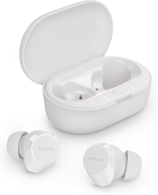 True Wireless In Ear Bluetooth Hörlurar - Små Öronsnäckor Dynamisk Bas, Tydliga Samtal och Fickformat Laddningsfodral