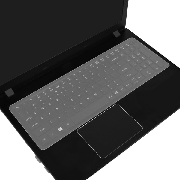 Universal cover för 15,6" bärbar dator med numeriskt tangentbord (37*13,5 cm), vattentätt silikontangentbord, genomskinligt