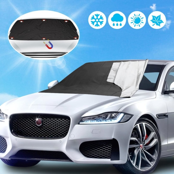 Car Windshield Cover, Windshield Cover Magnetic Protection Foldable Cover, Universal Anti-Freeze Protective Films,210 x 120 cm