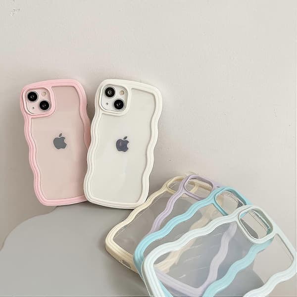 Kompatibel for iPhone 12/12 Pro Deksel med Krøllete - Hvit
