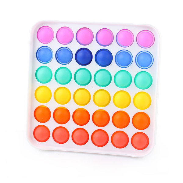 Firkantet Regnbue - Poppet Fidget Legetøj, Bubble Push Pop Fidget Sensorisk Legetøj til Stresslindring, Nyhed til Drenge, Piger & Voksne