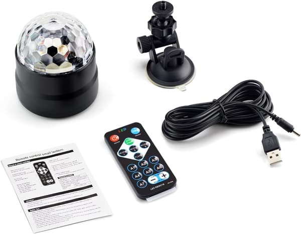 Diskokugle Lys Festlys dj Diskolys, led Mini Farver Scene Lys Lydaktiveret Automatisk, Stroboskoplys