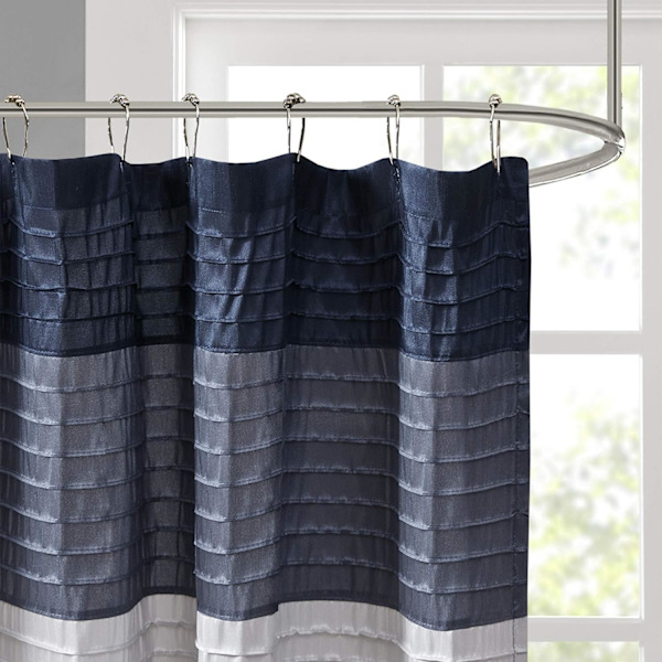 Bruseforhæng i kunstig silke, stribet, moderne mikrofiber badeforhæng, 180CM*180CM style 1