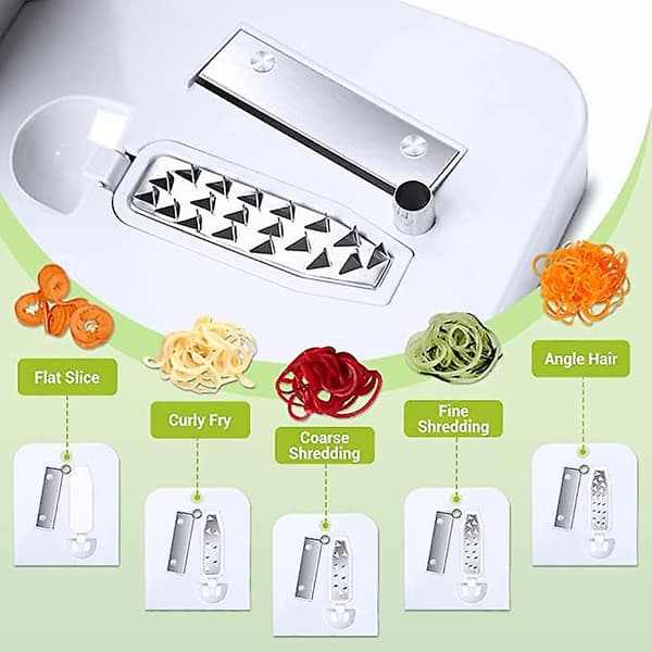 Grönsaksspiralizer 5 Blad Grönsaksspiralizer Spaghetti Spiral Mandolin Grönsaksskärare
