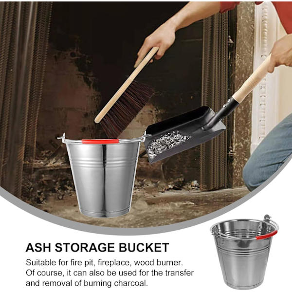 Metalspand - Vandspand, Have, Multipurpose - Rustfrit stål - 8 liter