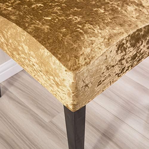 2 st tjocka sammetsstolar överdrag matstolar överdrag elastiskt stretch stolsöverdrag Golden 2pcs