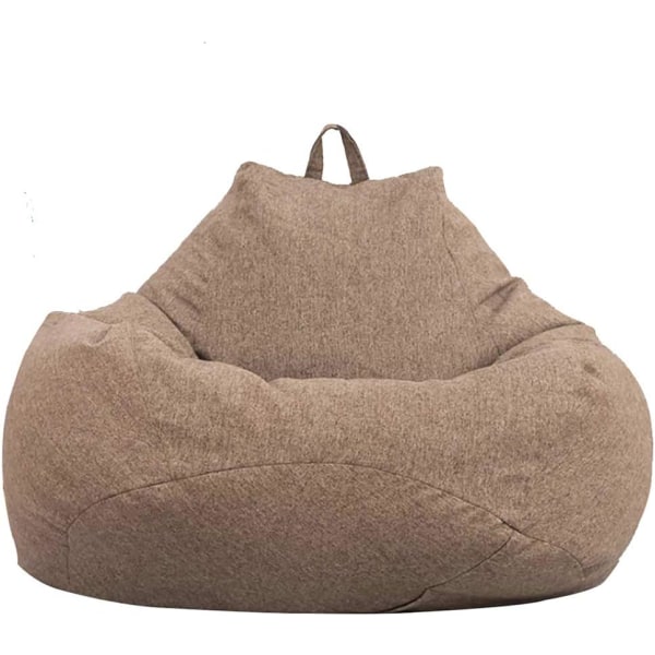 Klassinen papupussin sohvapäällinen, laiska lepotuoli papupussin säilytyspäällinen ilman täytettä, yksivärinen yksinkertainen muotoilu Brown 80*90CM