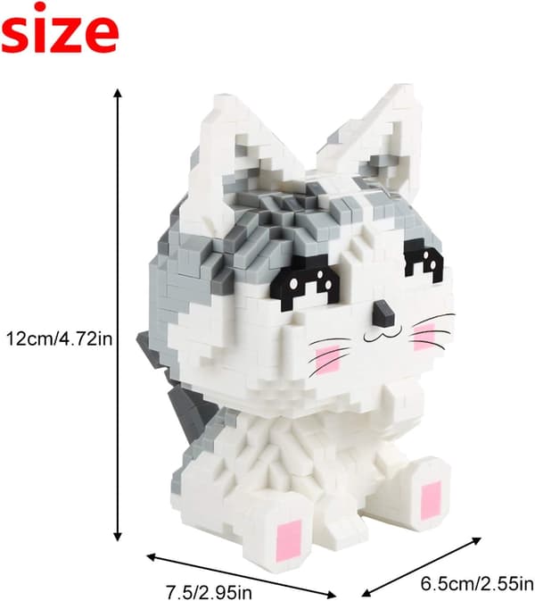 Mikrobyggstenar Mini Pet Building Toy Bricks för barn Cat Model 2285
