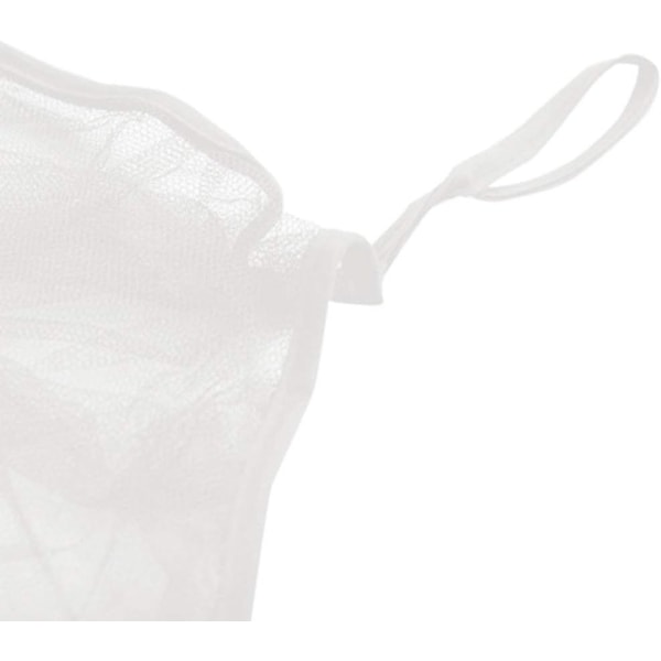 Myggenet Dobbelt Seng Hvid Stor 4 Hjørne Myggenet, Prinsesse Mesh Firkantet Himmel Seng 2.4H x 2.1L x 1.9W meter White