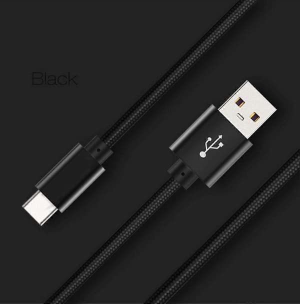 2 st USB C-kabel Typ C Snabbladdningskabel för Samsung Galaxy A12 / A32 / A42 / A52 / A72 Nylonflätad Android-telefonladdningskabel